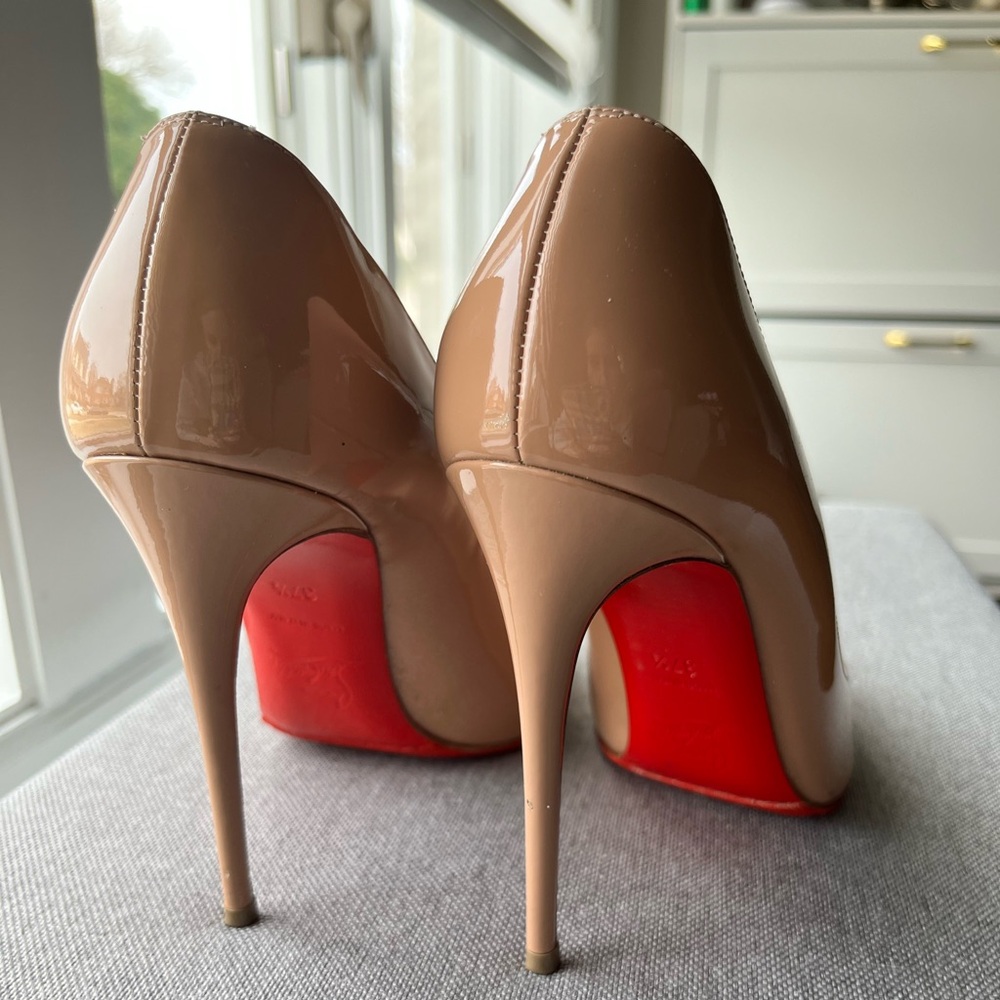 Authentic Red Soles! Too small for me. I added red sole for extra protection.